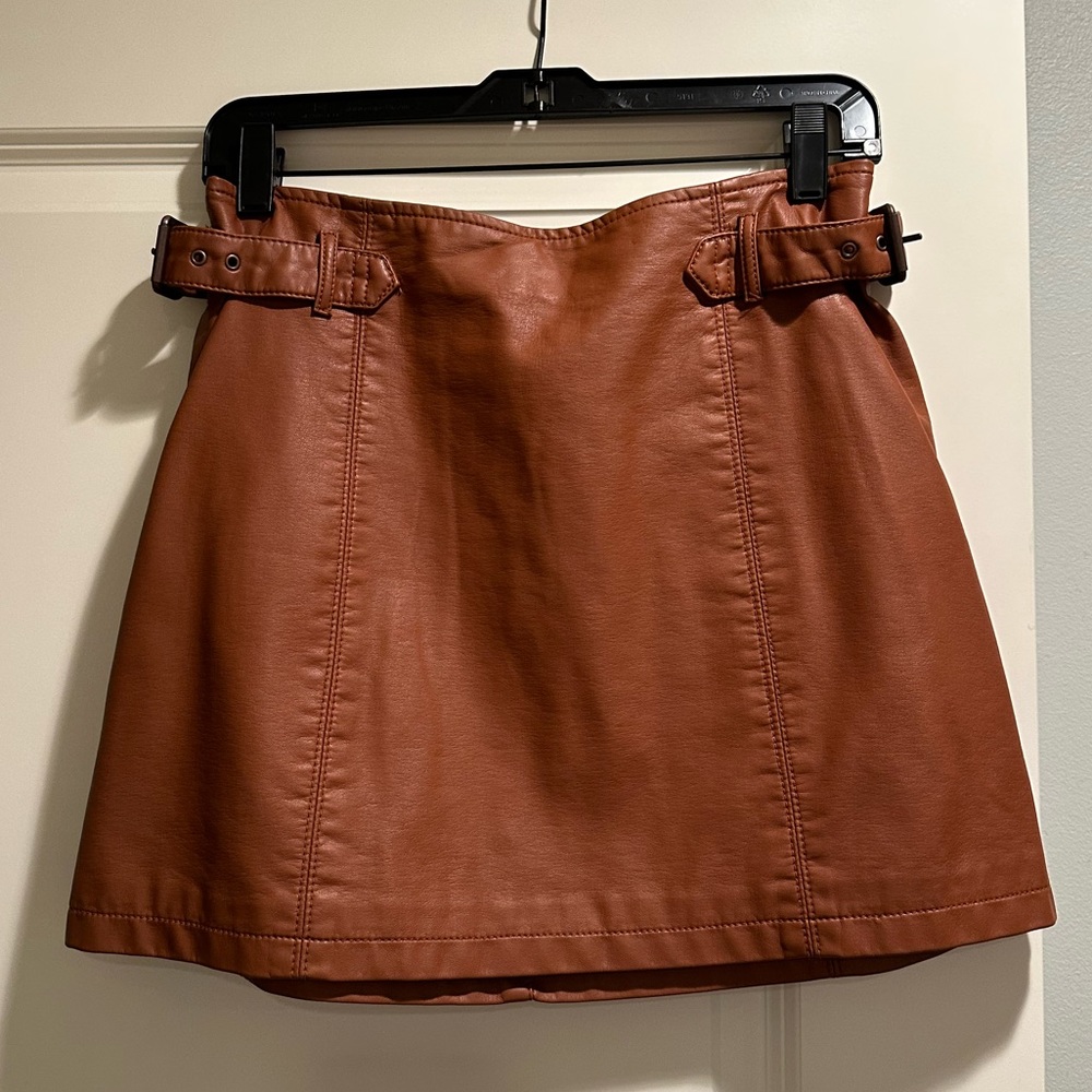 Free People leather skirt